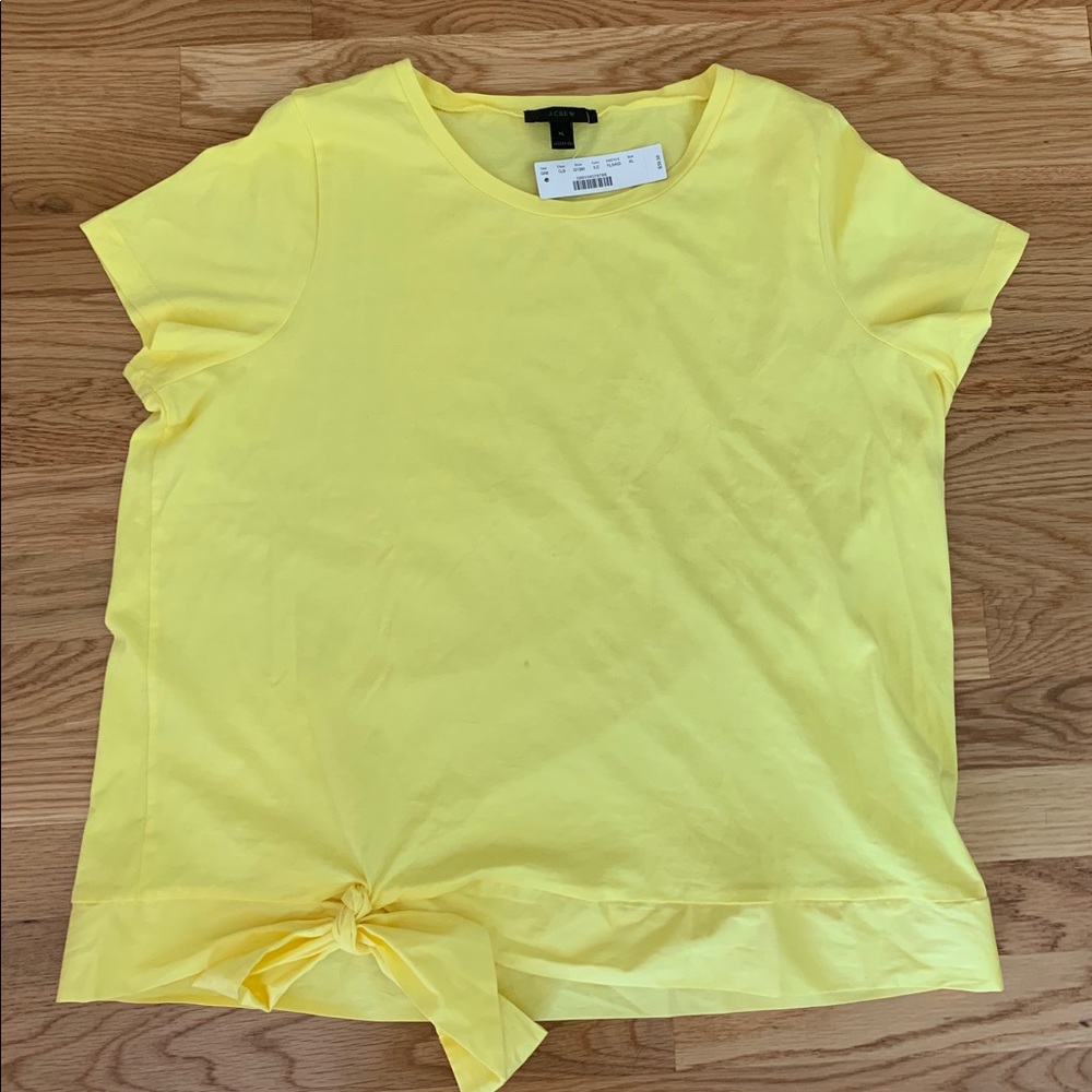 J.Crew: Yellow T-Shirt With Bow